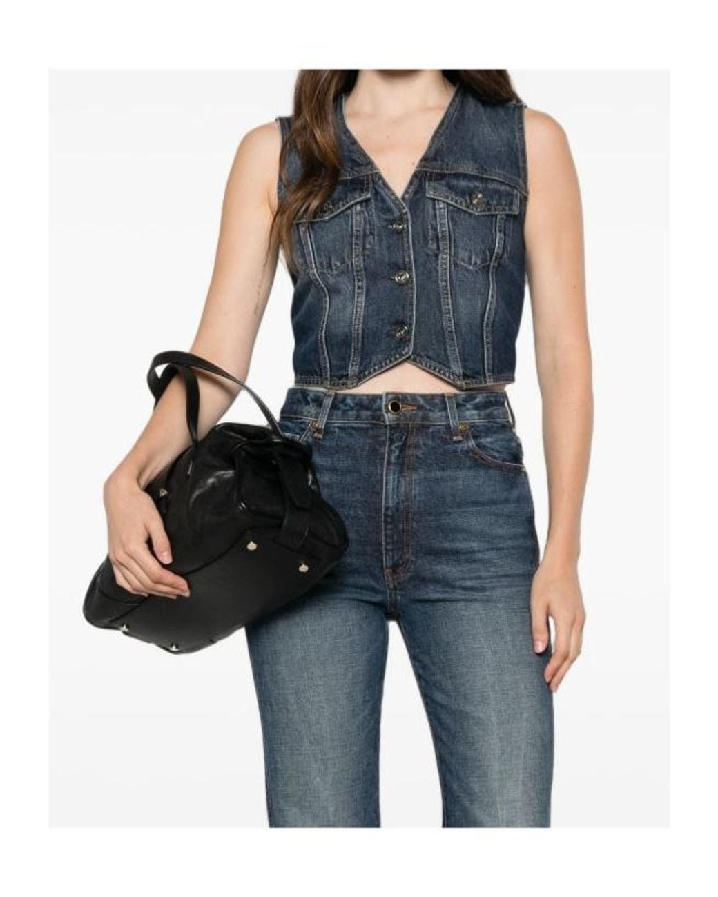 Liu Jo Blue X Elodie V-Neck Denim Jacket