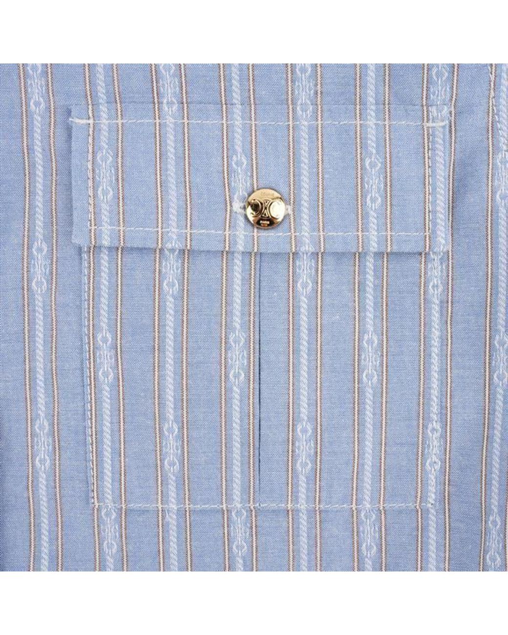 Céline Blue Long-Sleeved Shirt