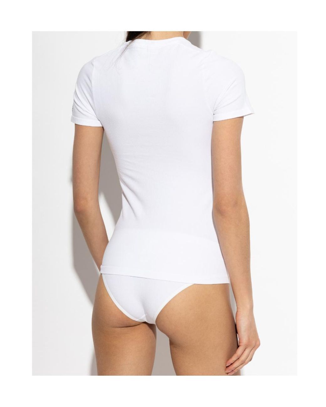 MM6 by Maison Margiela White Crew-Neck T-Shirt
