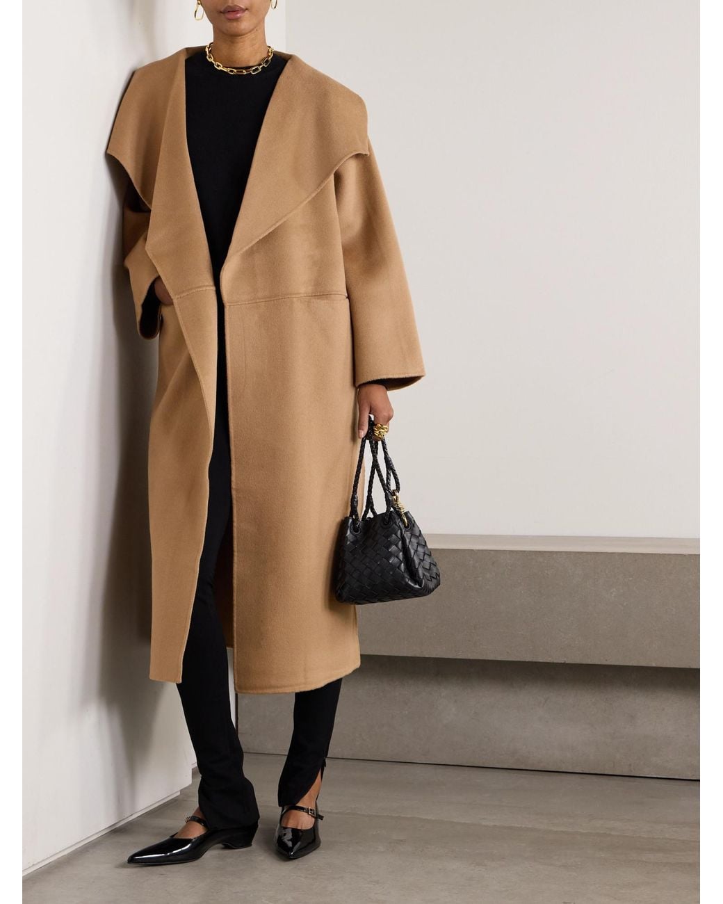 Totême  Brown Totême Oversized Draped Coat