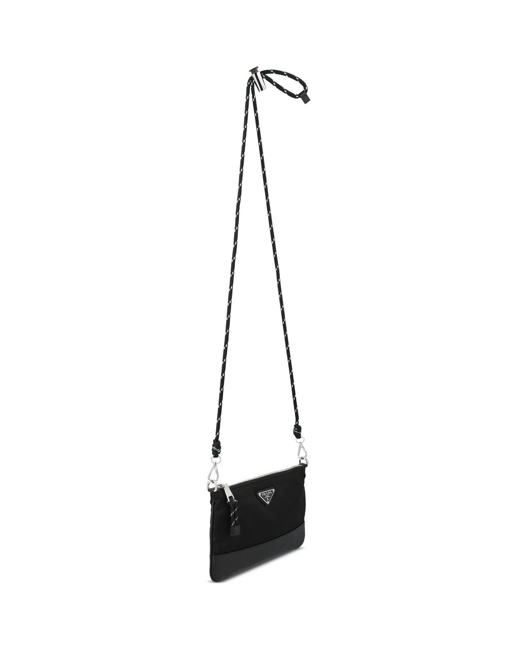 Prada Black Zippered Shoulder Bag for men