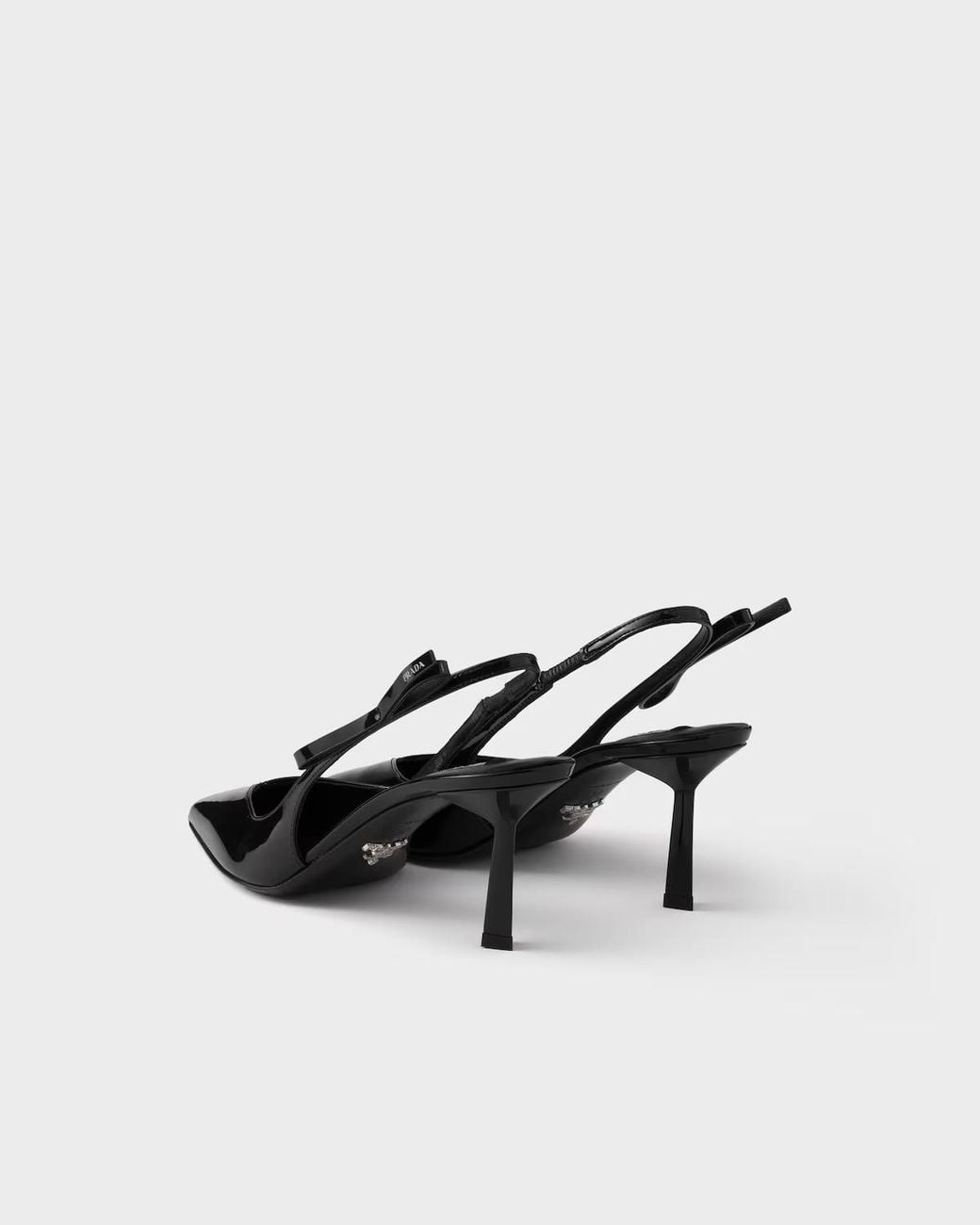 Prada Black Pointed-Toe Slingback Pumps