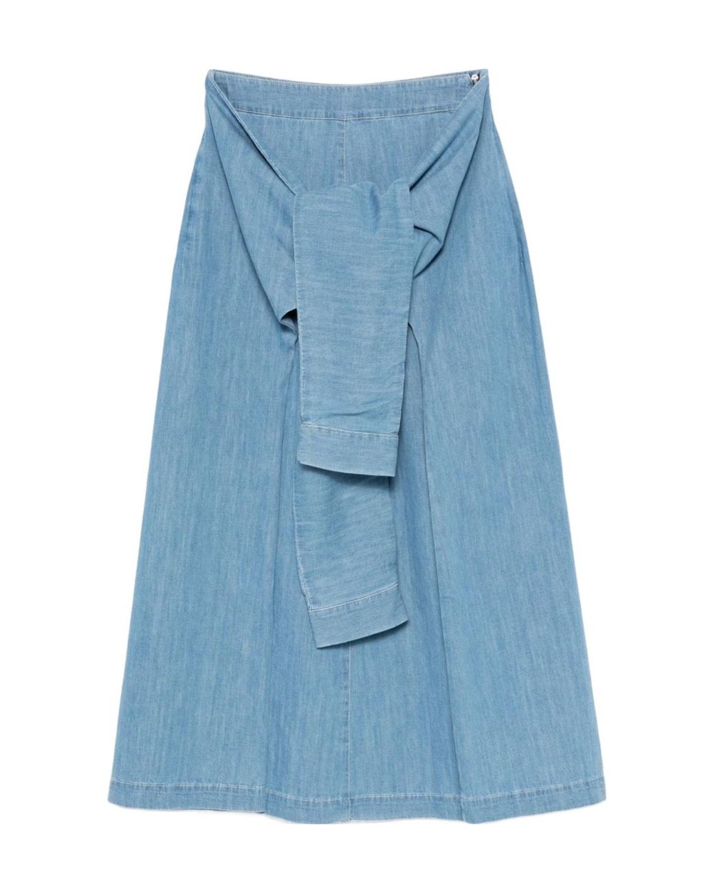 Fabiana Filippi Blue Belted Denim Skirt