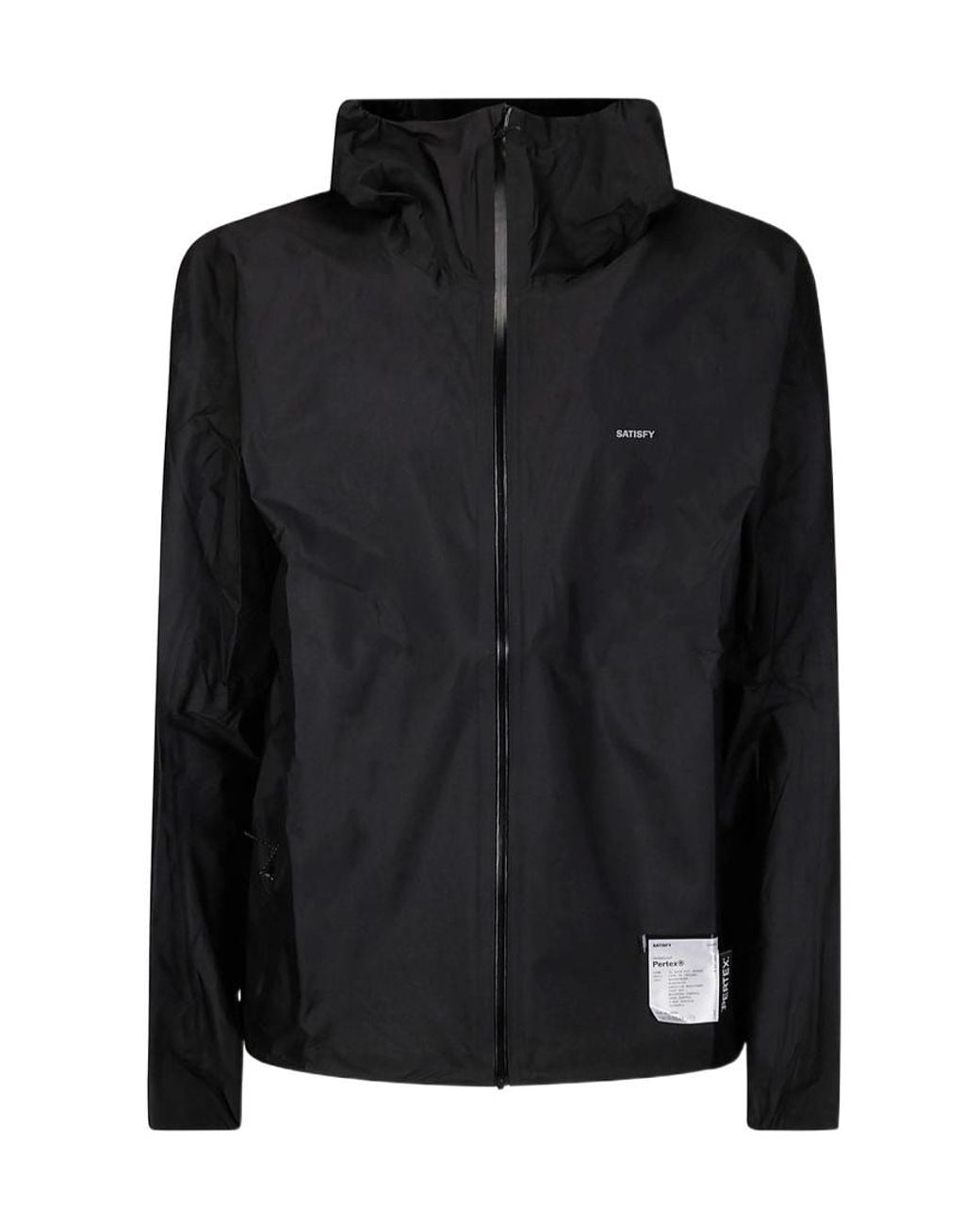 Satisfy Black Pertex Zip Hooded Jacket for men