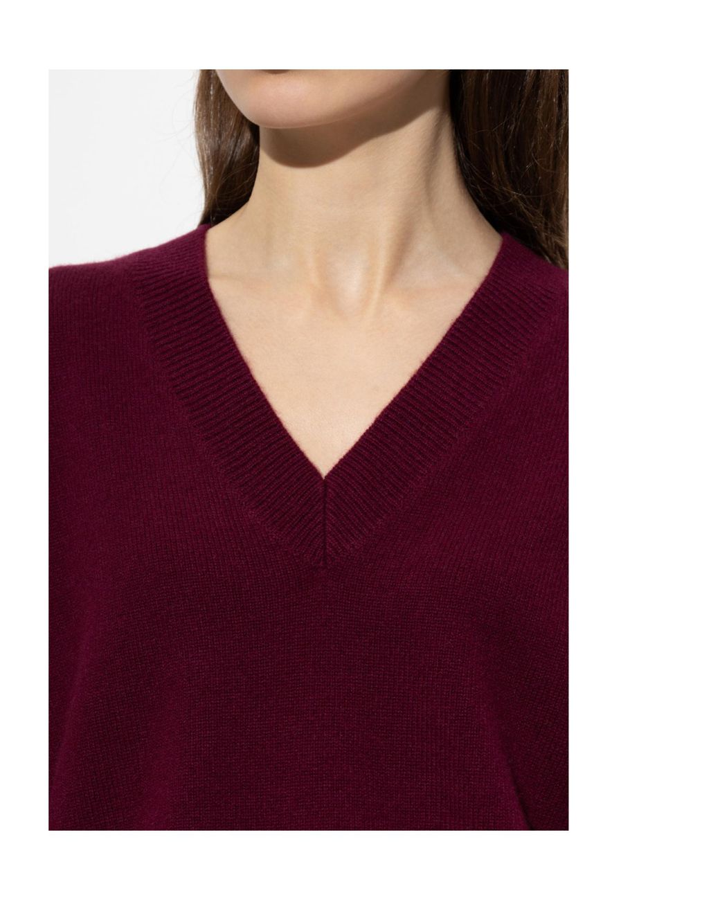 Anine Bing Purple Lee V-Neck Knitted Sweater