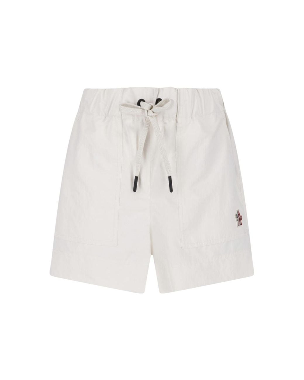 Moncler White Grenoble Elasticated Logo Shorts
