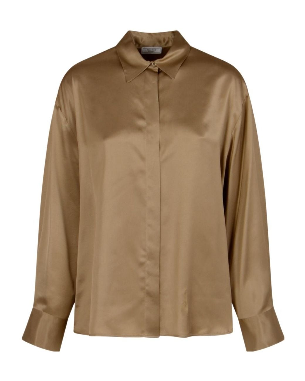 Peserico Brown Relaxed Long-Sleeve Shirt