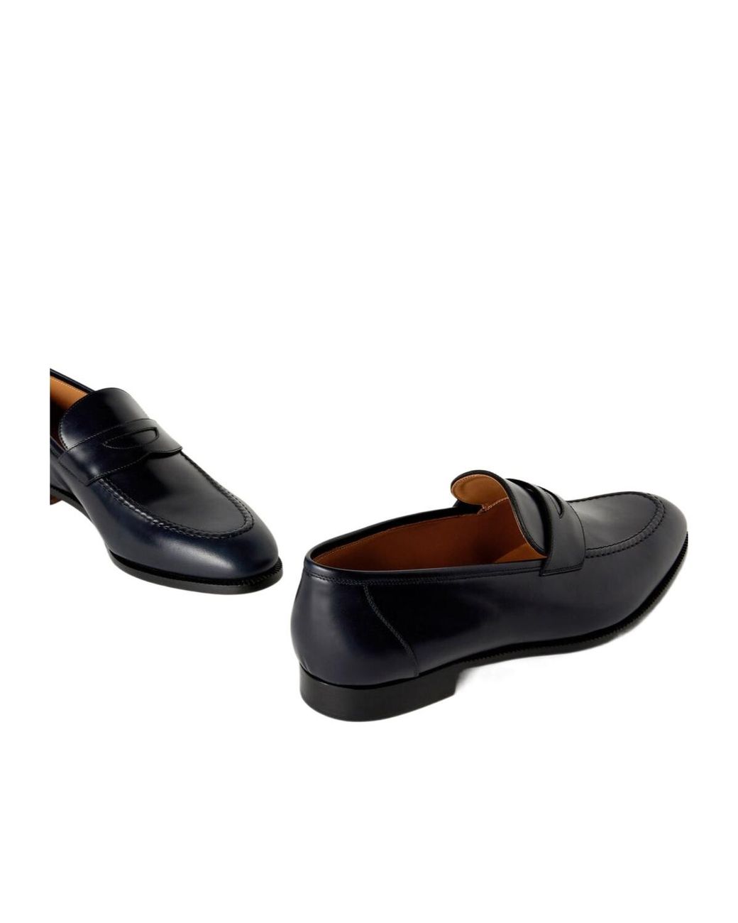 Loro Piana Black Sergio Flat Loafers for men