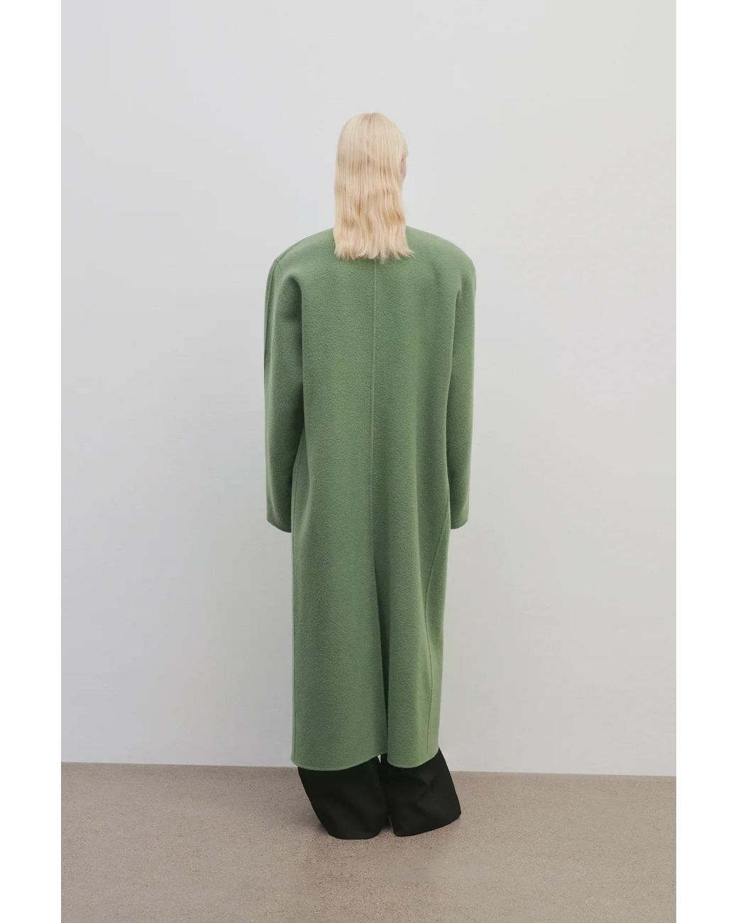 The Row Green Priske Cashmere Coat