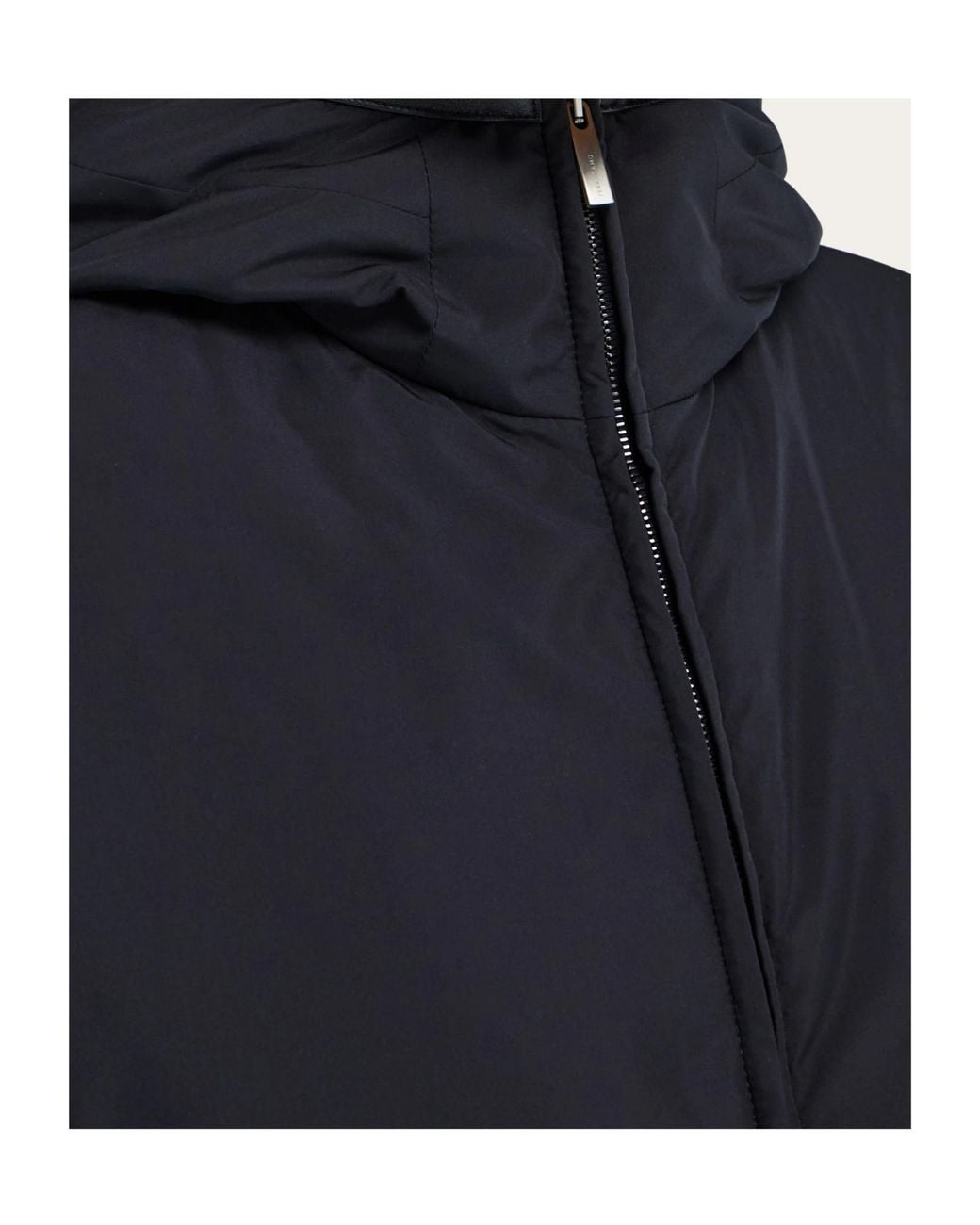 Ferragamo Blue Ferragamo Zip-Up Hooded Padded Jacket