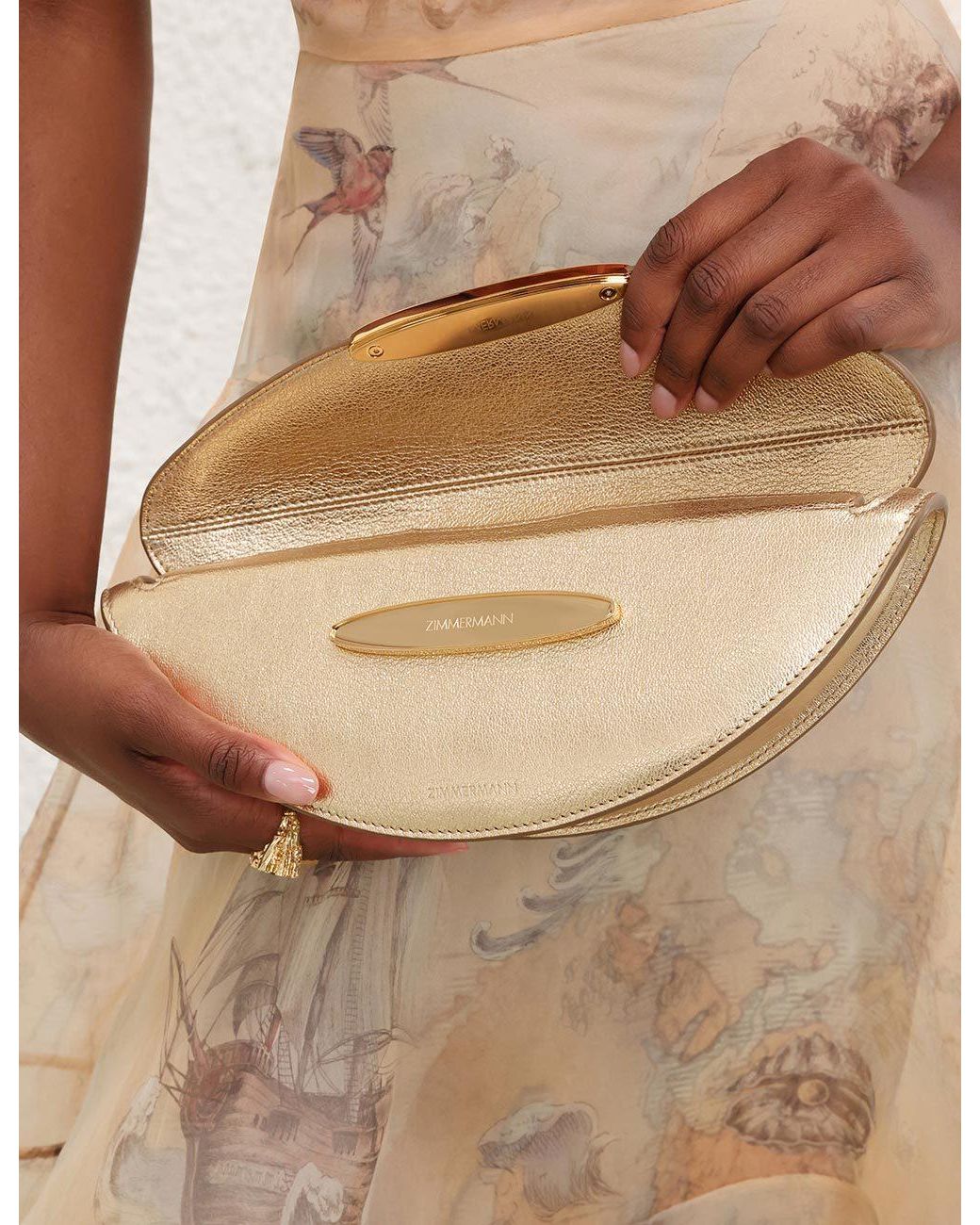 Zimmermann White Flap Shoulder Bag