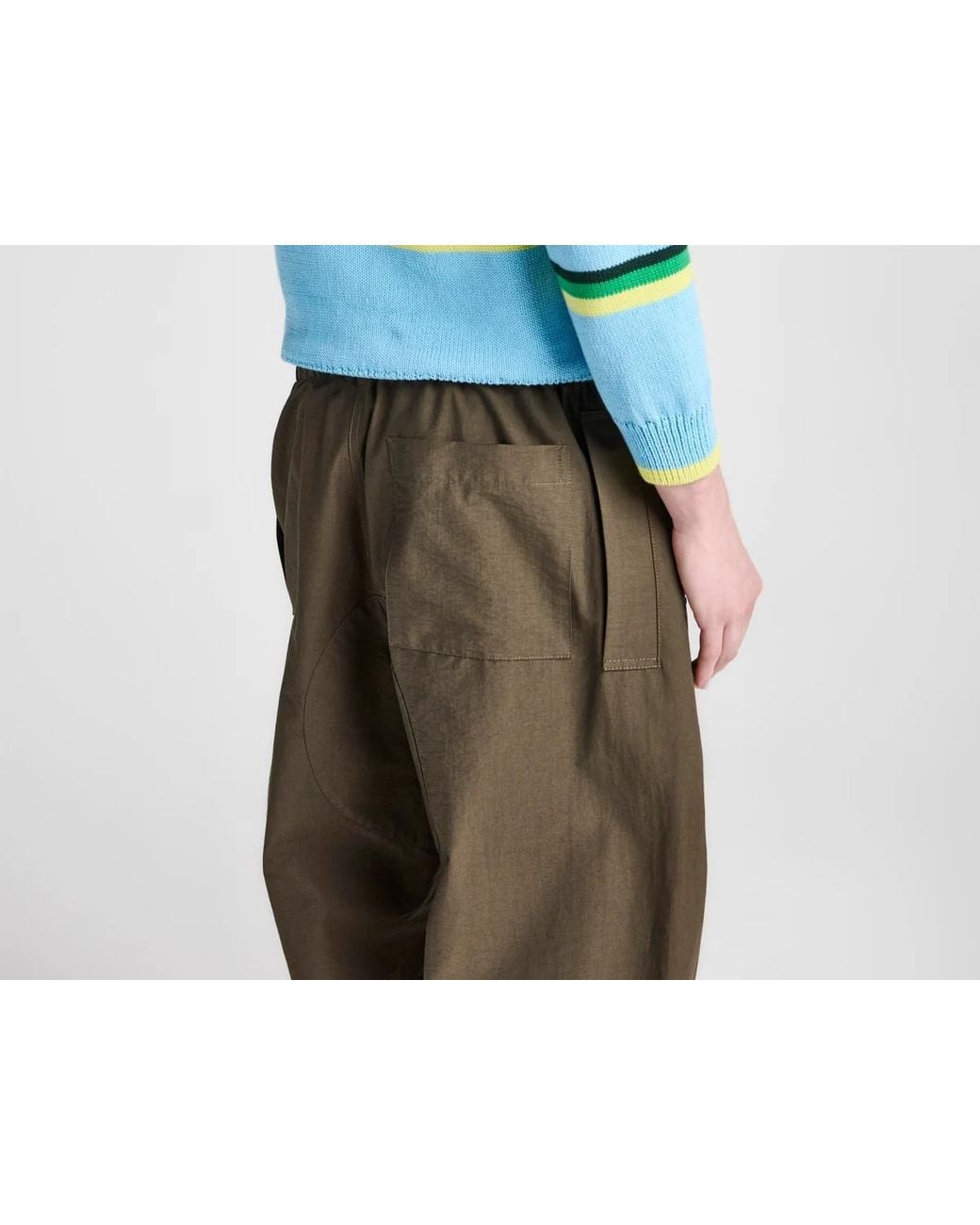 J.W. Anderson Green Logo-Embroidered Cargo Pants for men