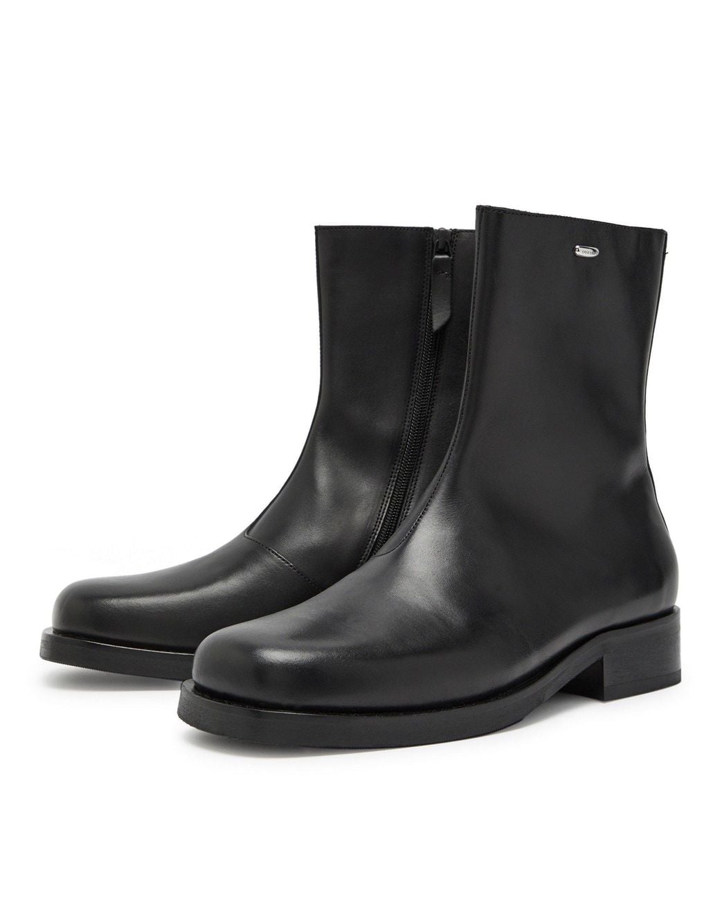 Our Legacy Black Glossy Leather Ankle Boots for men