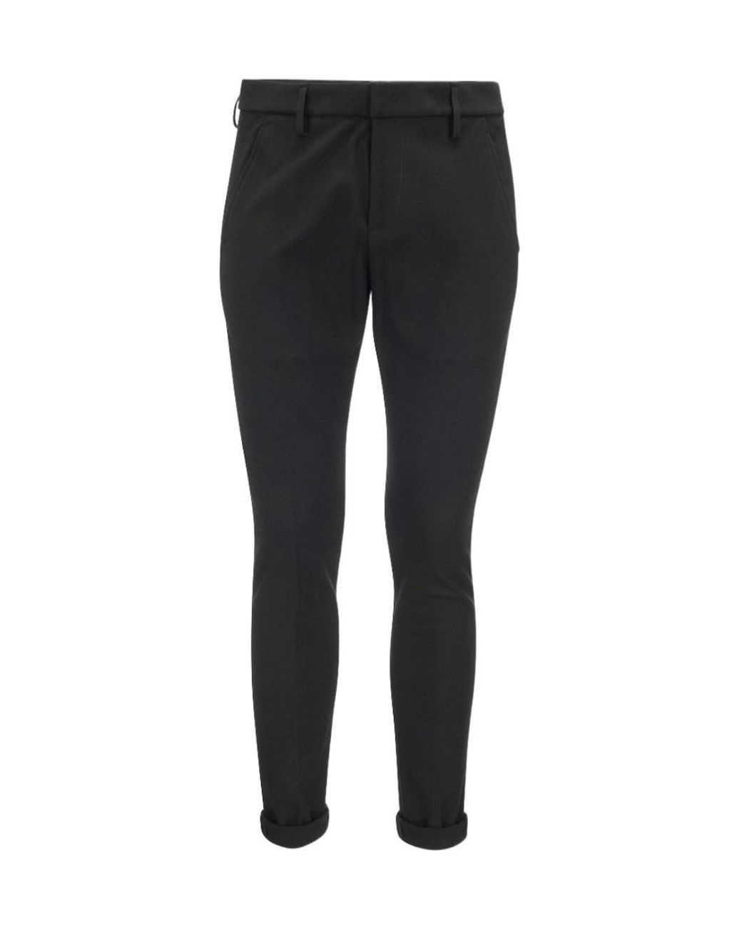 Dondup Black Gaubert Slim Fit Jersey Trousers for men