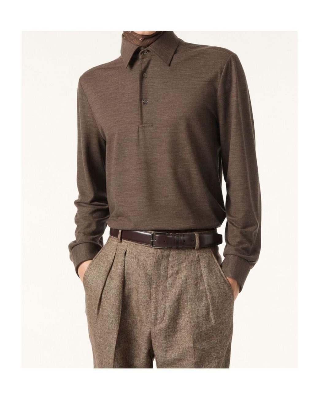 Loro Piana Brown Colmegna Polo Shirt for men