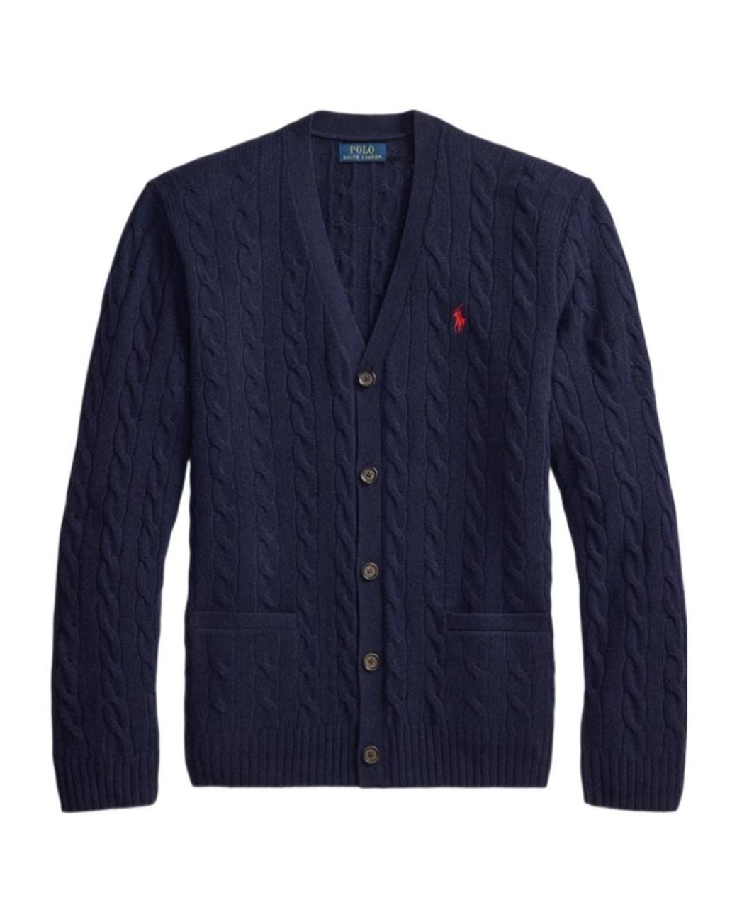 Polo Ralph Lauren Blue Ralph Lauren Cable Knit Cardigan for men