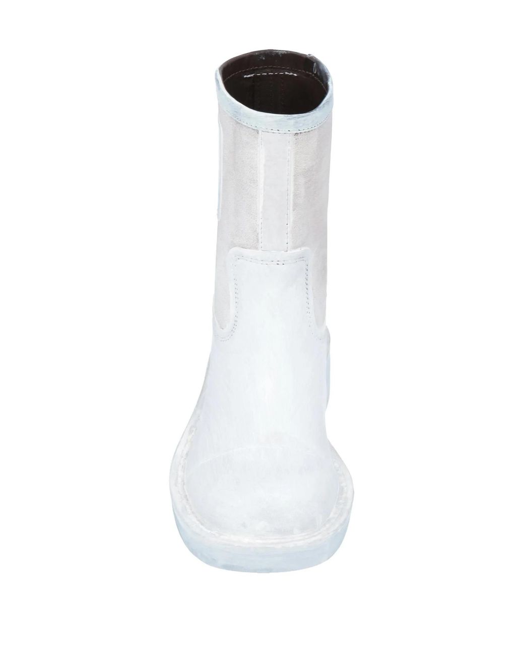 MM6 by Maison Margiela White Solid Color Ankle Boots