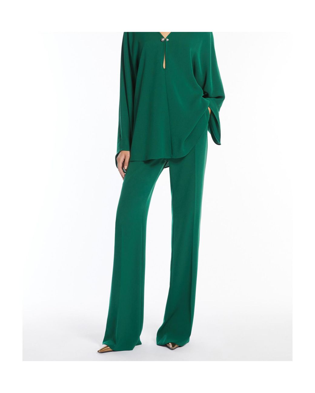 Max Mara Green Studio Cosmo Pleat Detailed Trousers