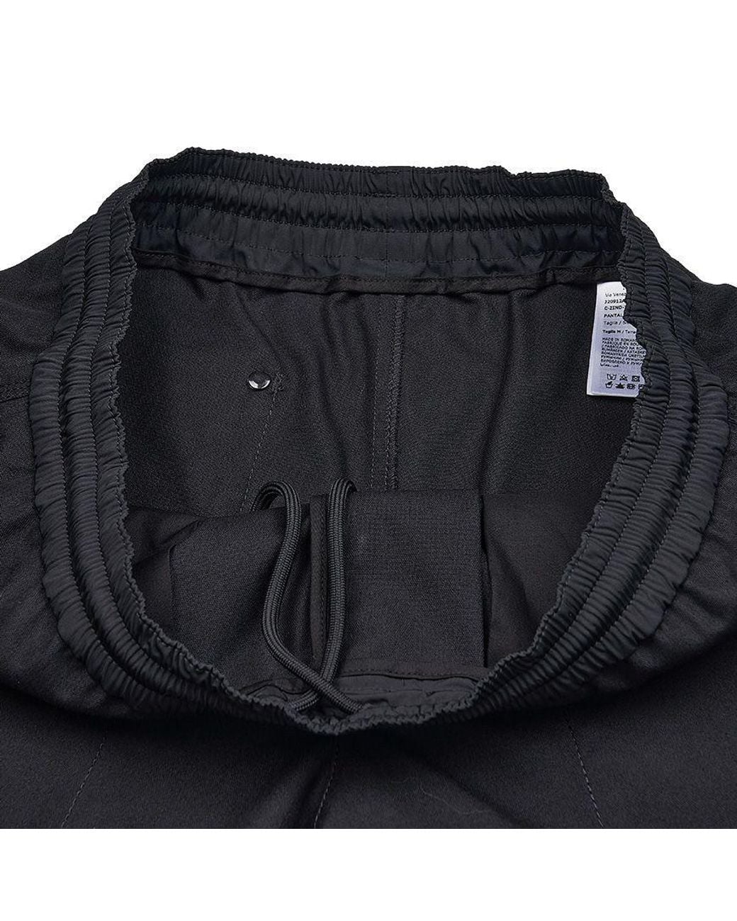 Moncler Black Logo Embroidered Tapered Leg Trousers for men