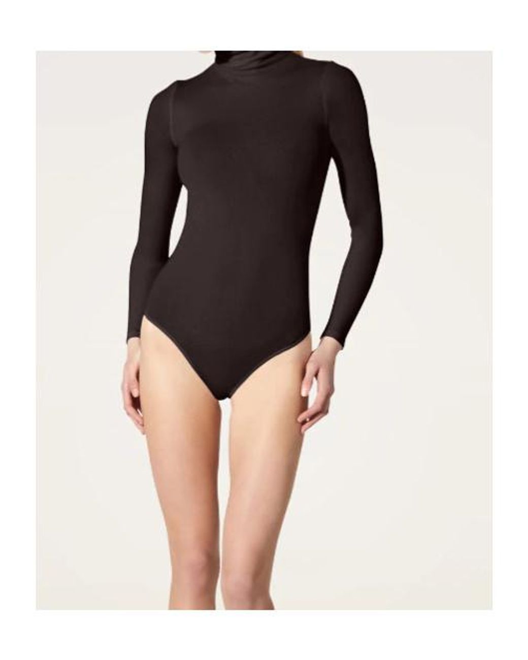 Wolford Black Colorado String Turtleneck Bodysuit