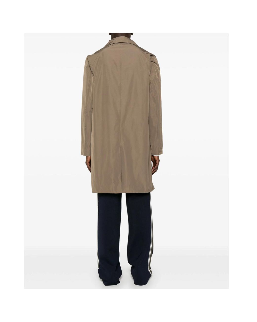 Aspesi Natural Collared Long-Sleeved Coat for men