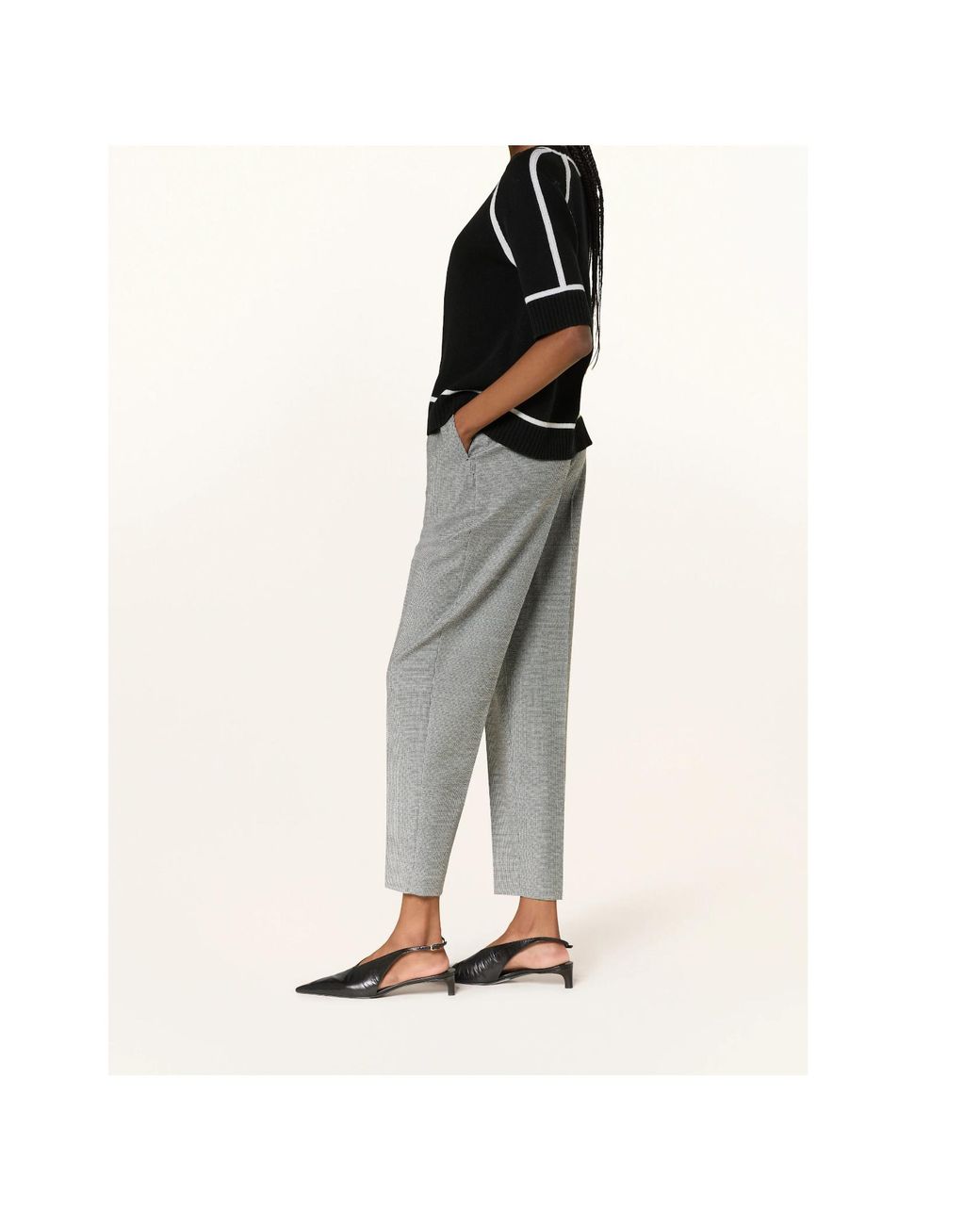 Max Mara Gray Casual Pants With Belt Loops