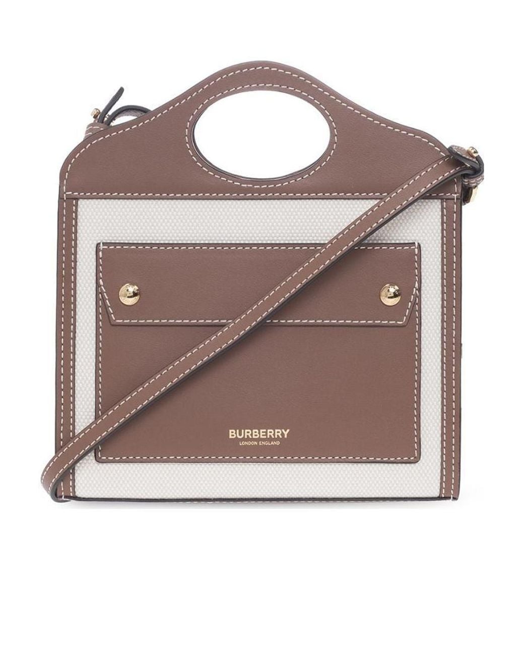 Burberry Brown Micro Two-Toned Crossbody Bag