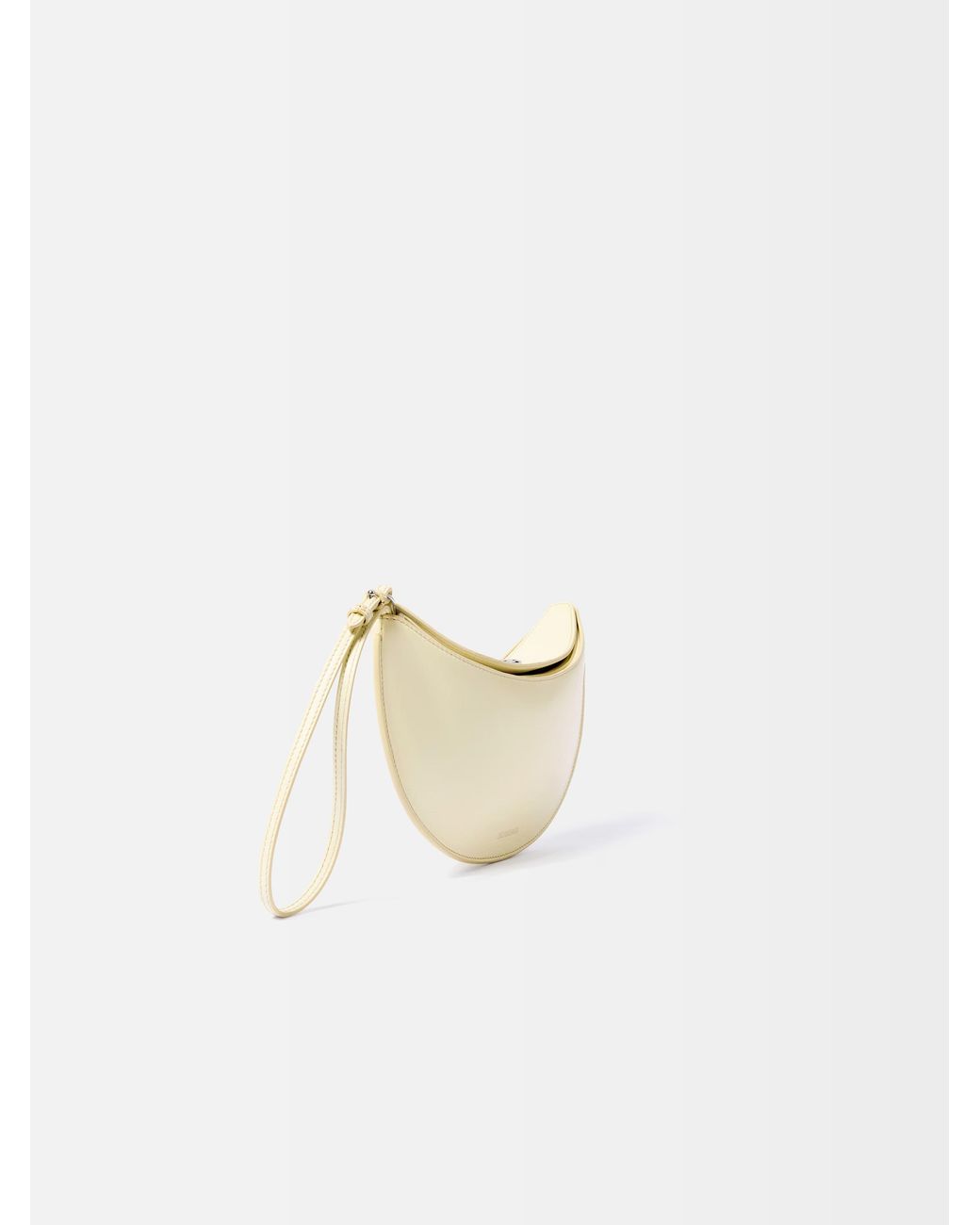 Jacquemus White The Ovalo Folded Small Shoulder Bag
