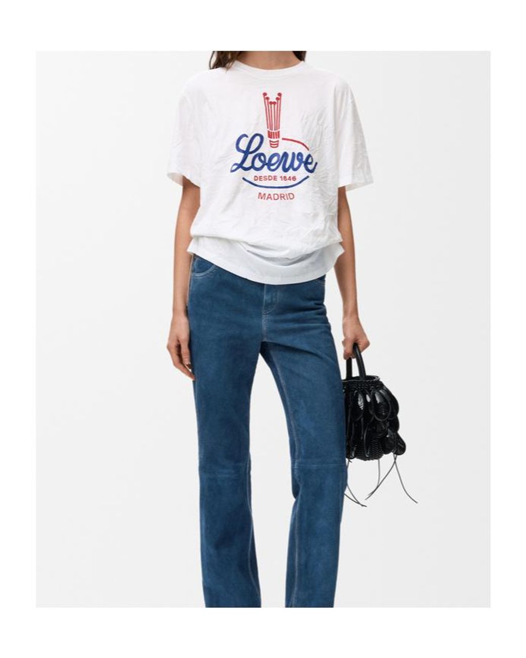 Loewe Gray Graphic-Print Crewneck T-Shirt