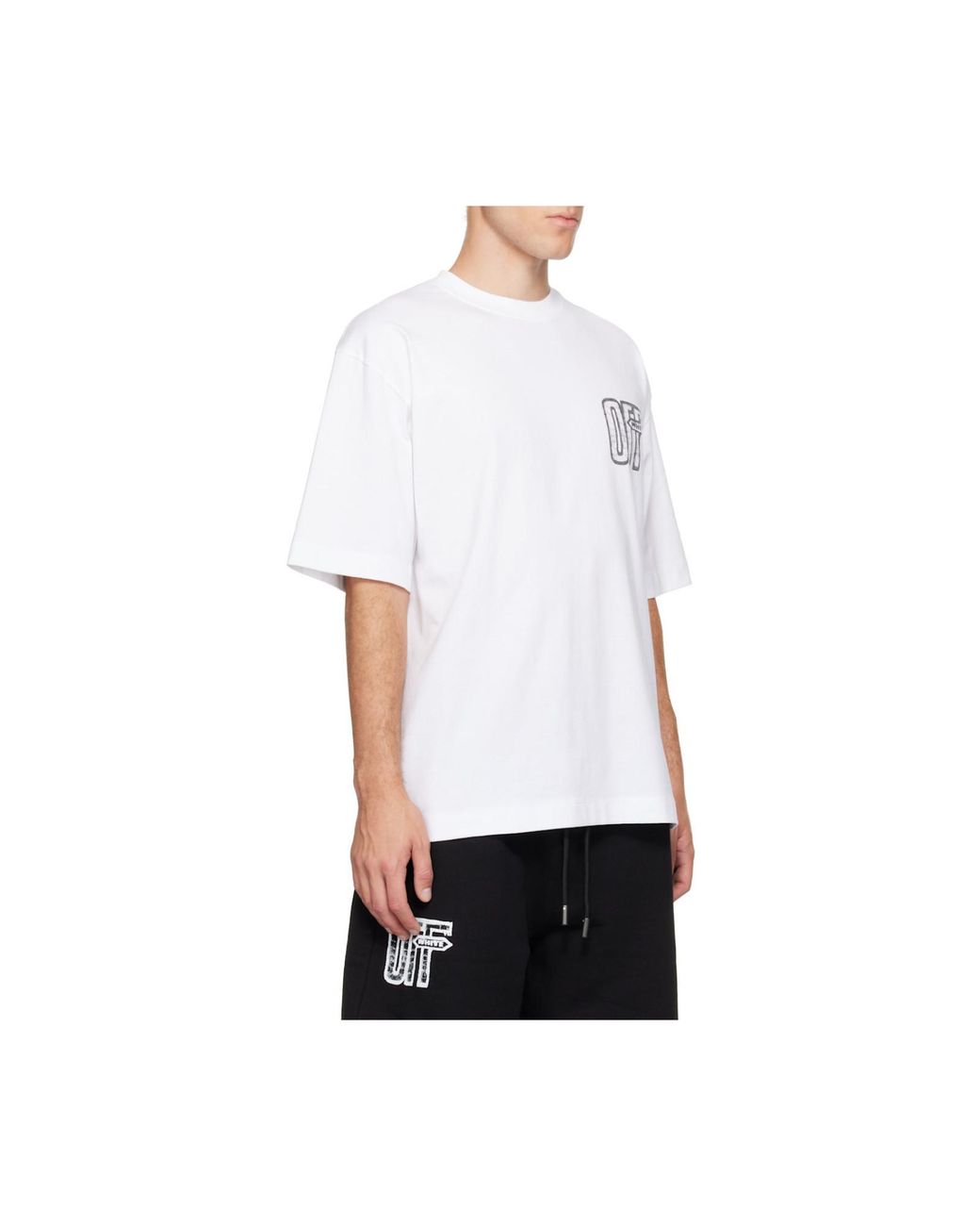 Off-White c/o Virgil Abloh White Crewneck Short-Sleeveled T-Shirt for men