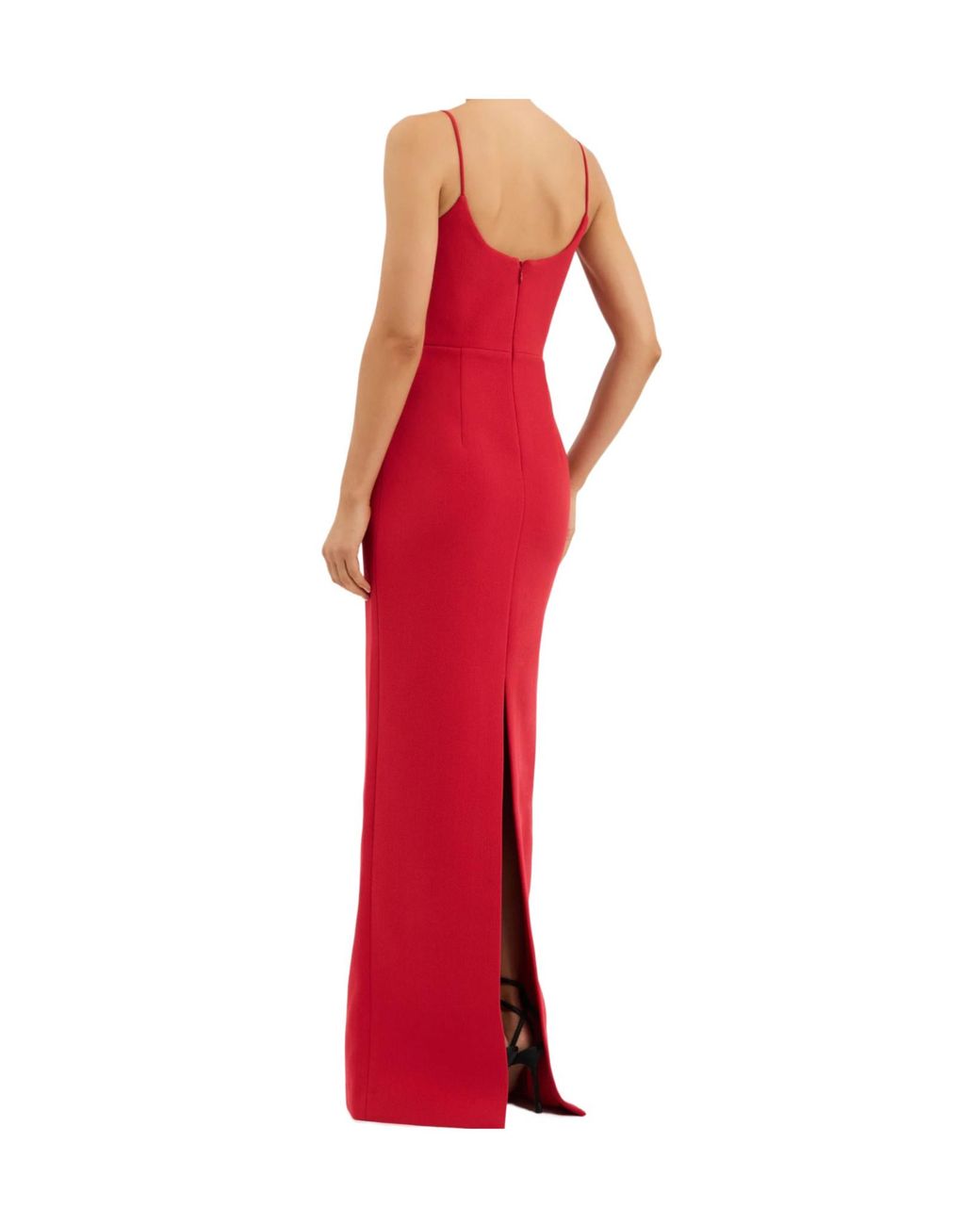 Rebecca Vallance Red Precious Bow Column Dress