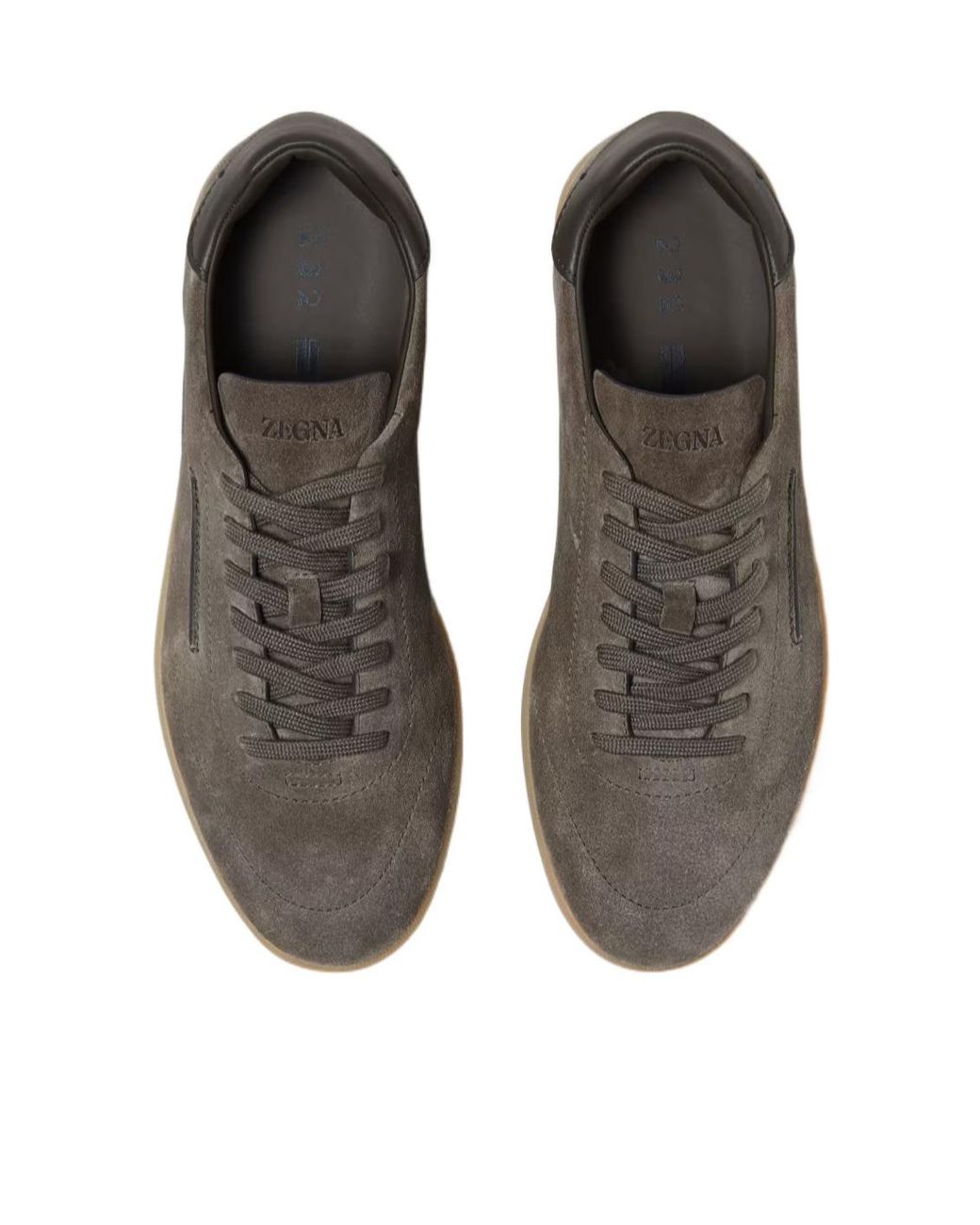 Zegna Brown Paneled Low-Top Sneakers for men