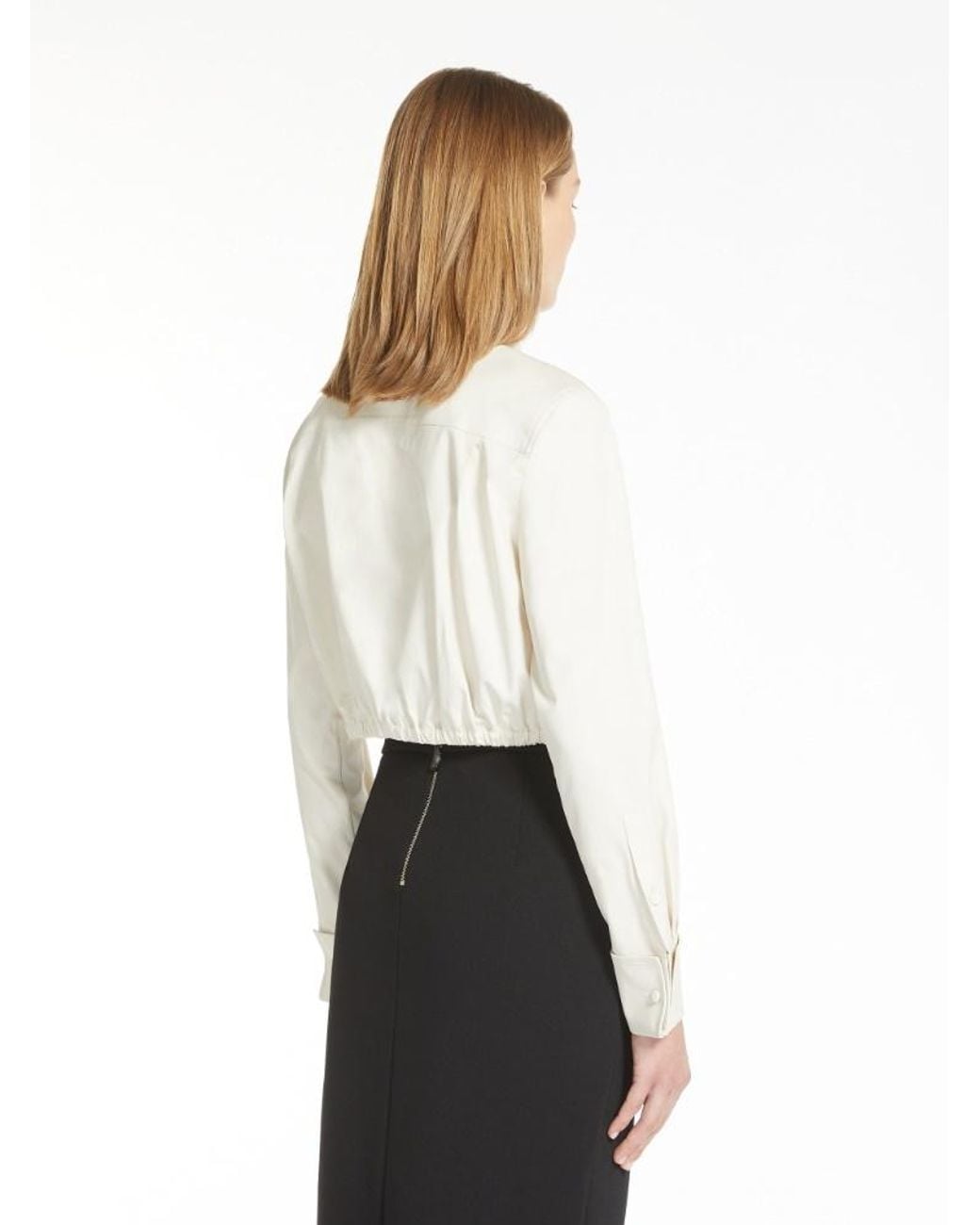 Max Mara White Tevere Stretch Twill Shirt