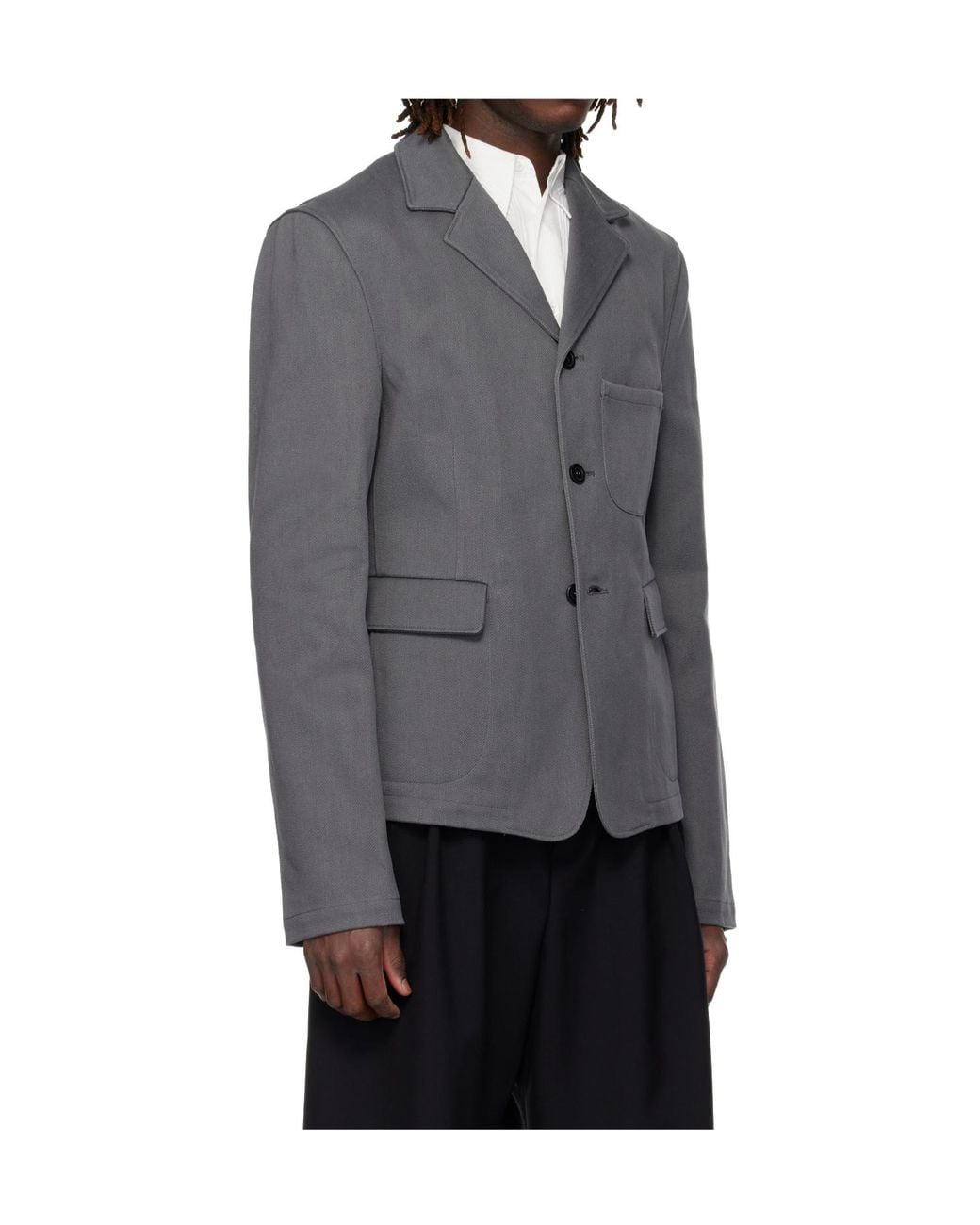 Rier Gray Collared Denim Jacket for men