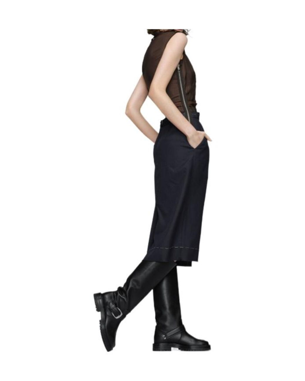 Maison Margiela Blue Sleeveless Midi Dress