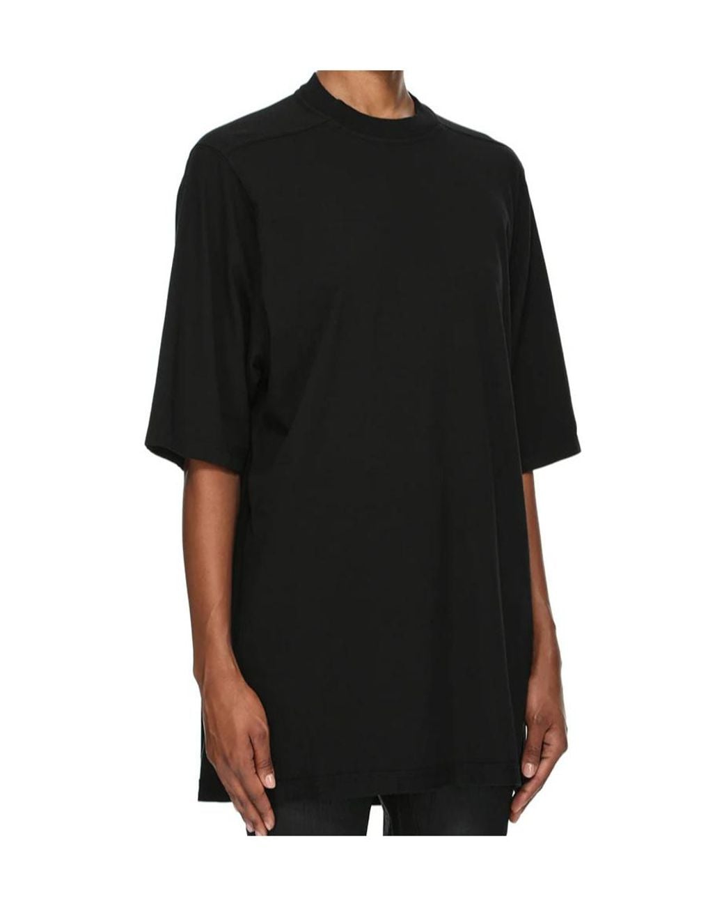Rick Owens Black Crew Neck Short-Sleeved T-Shirt