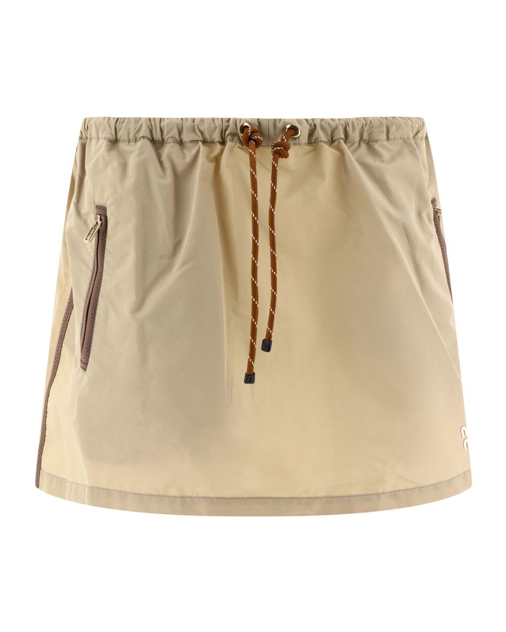 Miu Miu Natural Technical Fabric Miniskirt