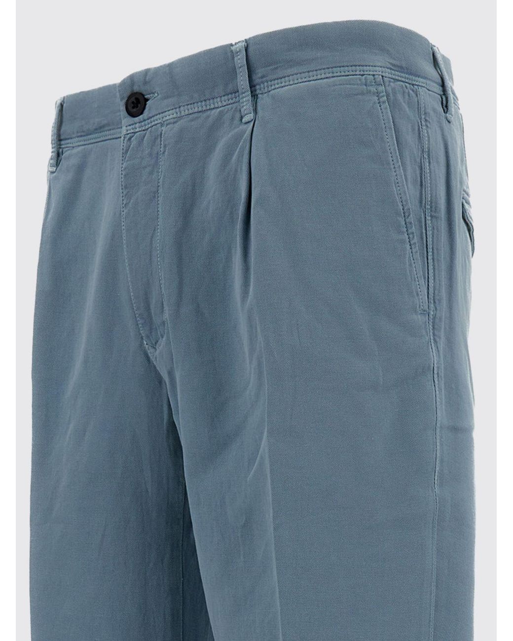 Incotex Blue Twill Casual Pants for men