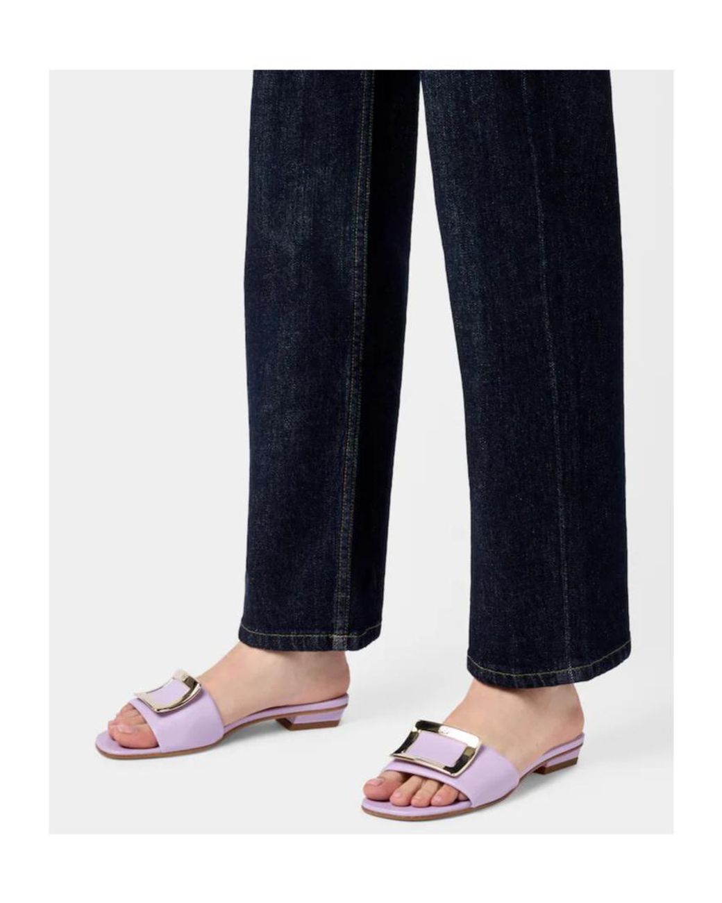 Roger Vivier Pink Padded Buckle Mules