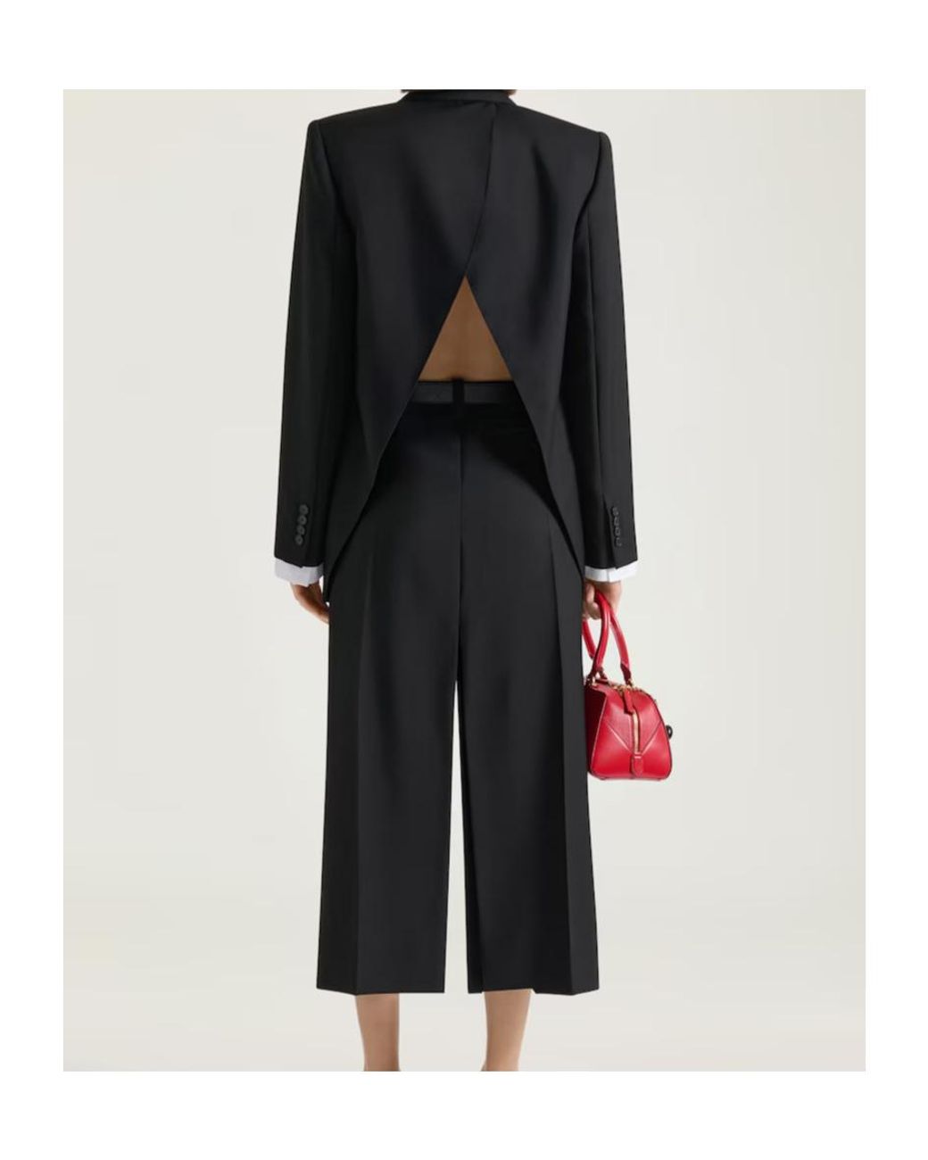 Givenchy Black Slit-Detailed Midi Pants Skirt