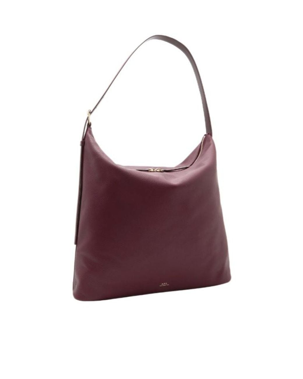 A.P.C. Purple Vera Logo Printed Maxi Shoulder Bag