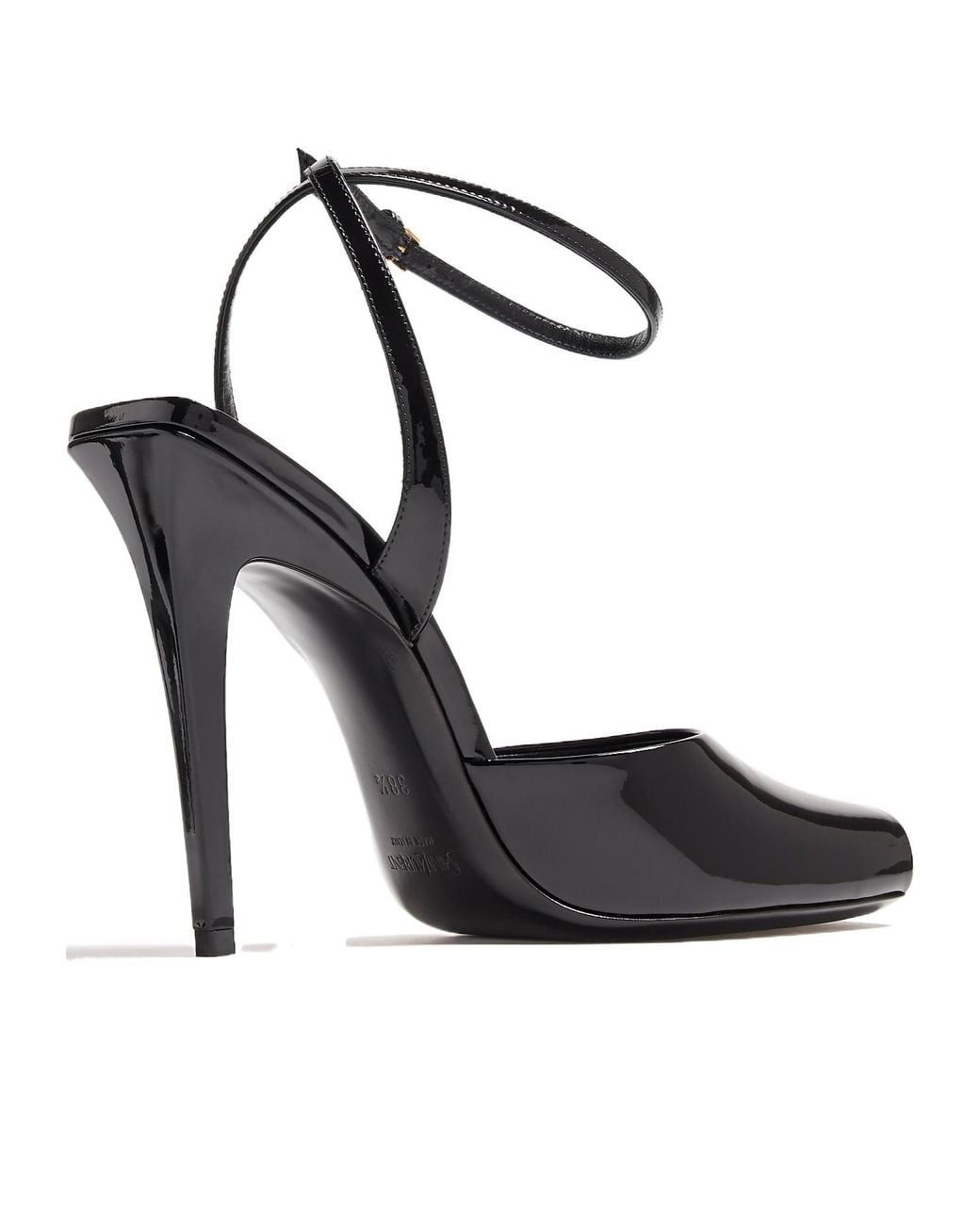 Saint Laurent Black La Scandale Open Toe Sandals