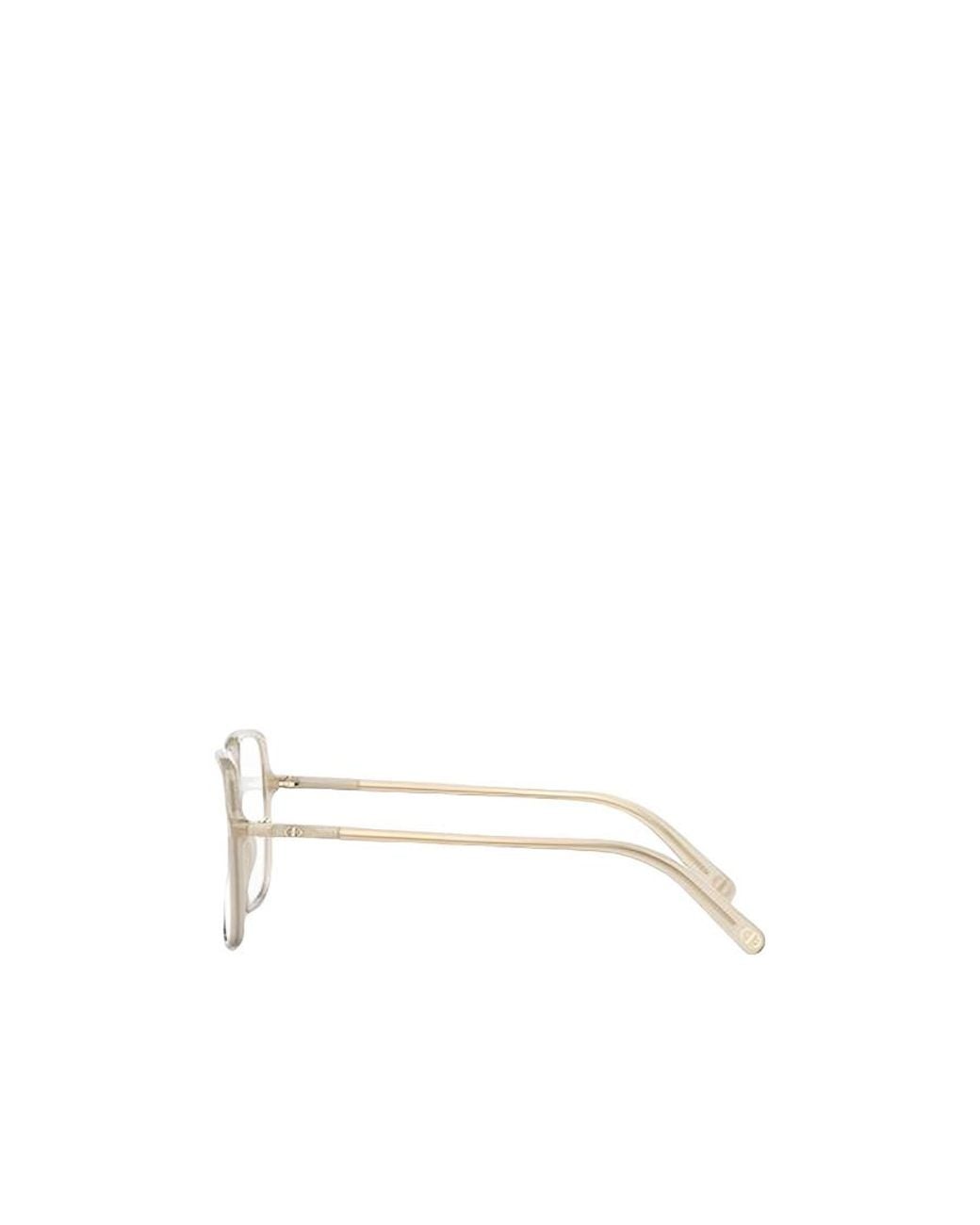 Dior White Eyewear Square Framed Optical Glasses