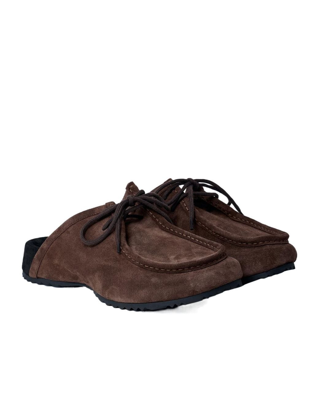 Dries Van Noten Brown Square Toe Slip On Shoes for men