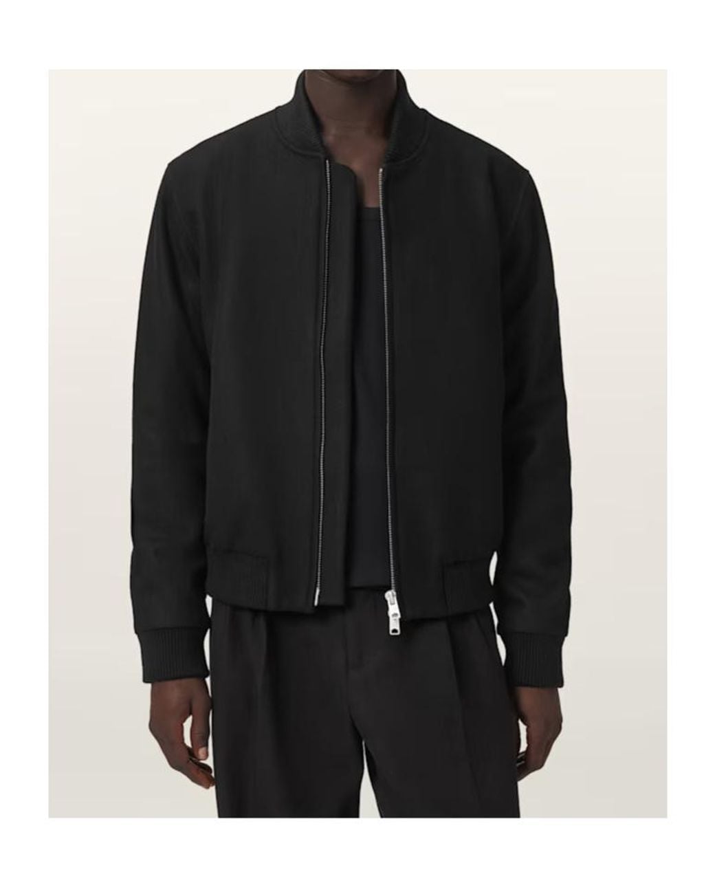 AllSaints Black Long-Sleeved Casual Jacket for men