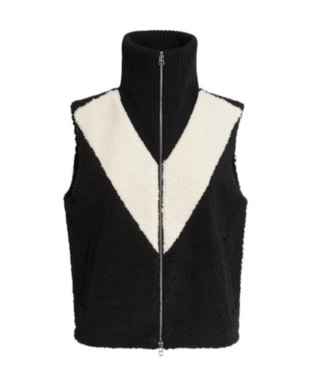 Varley Black High-Necked Zip-Up Vest