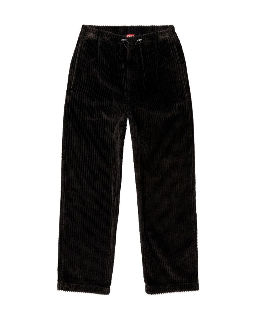 DIESEL Black P-Martial Corduroy Pants for men