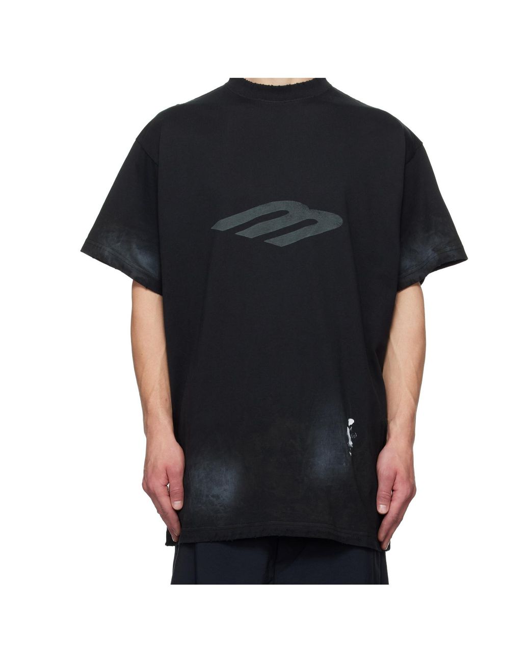 Balenciaga Black 3B Sport Icon Oversized T-Shirt for men
