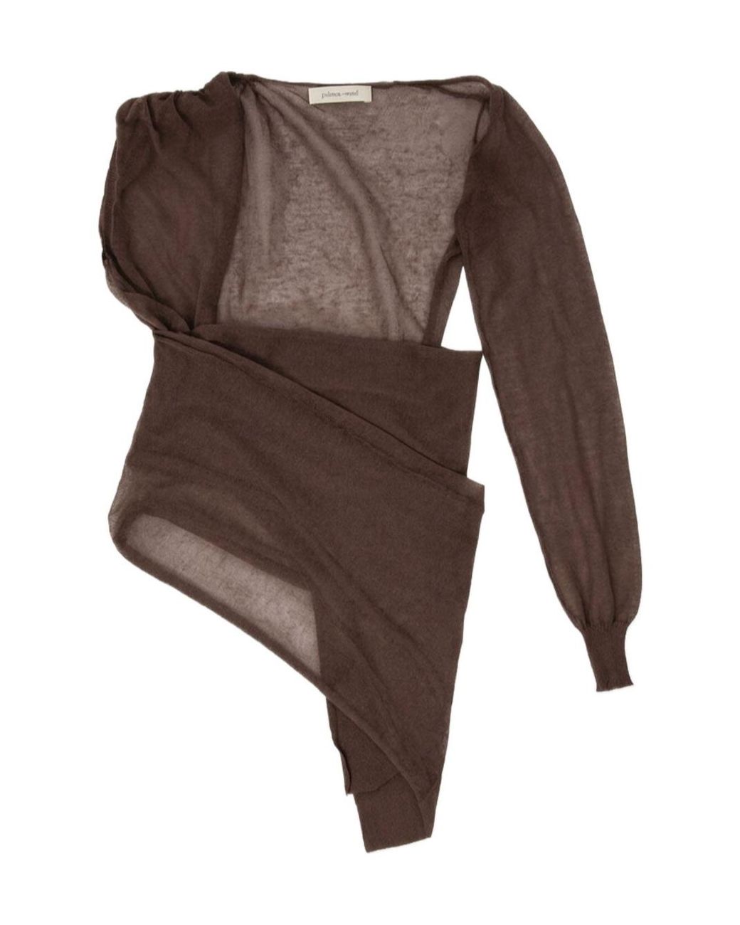 Paloma Wool Brown Asymmetrical Top