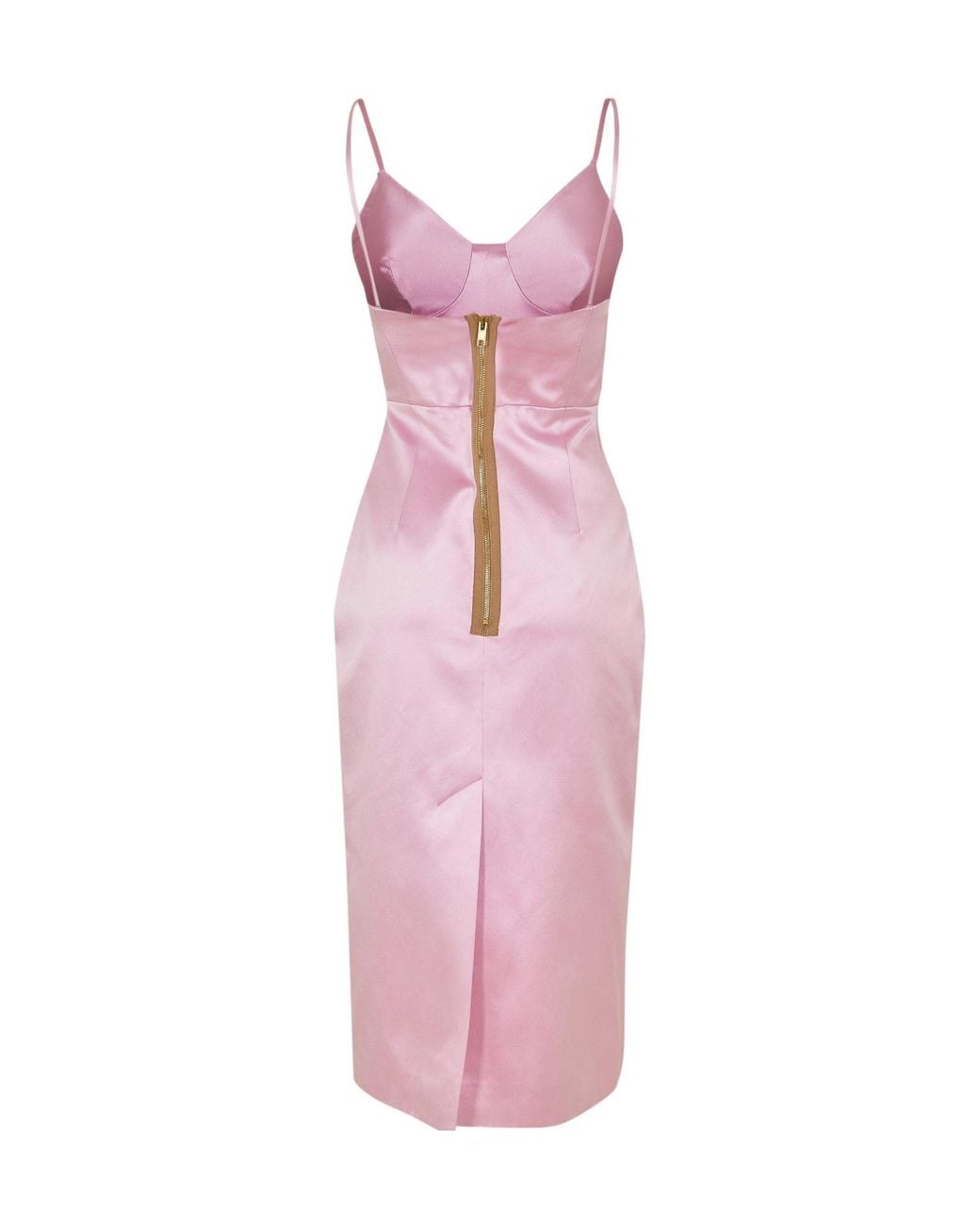 Gucci Pink Satin Slip Midi Dress